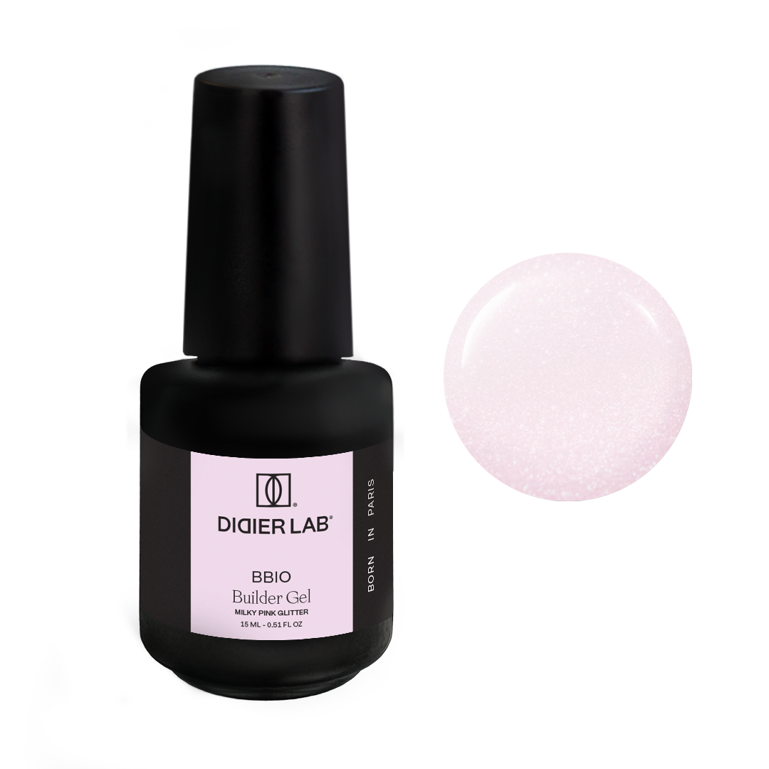 Gradivni Gel BBIO "Didier Lab" Milky Pink Glitter, 15ml