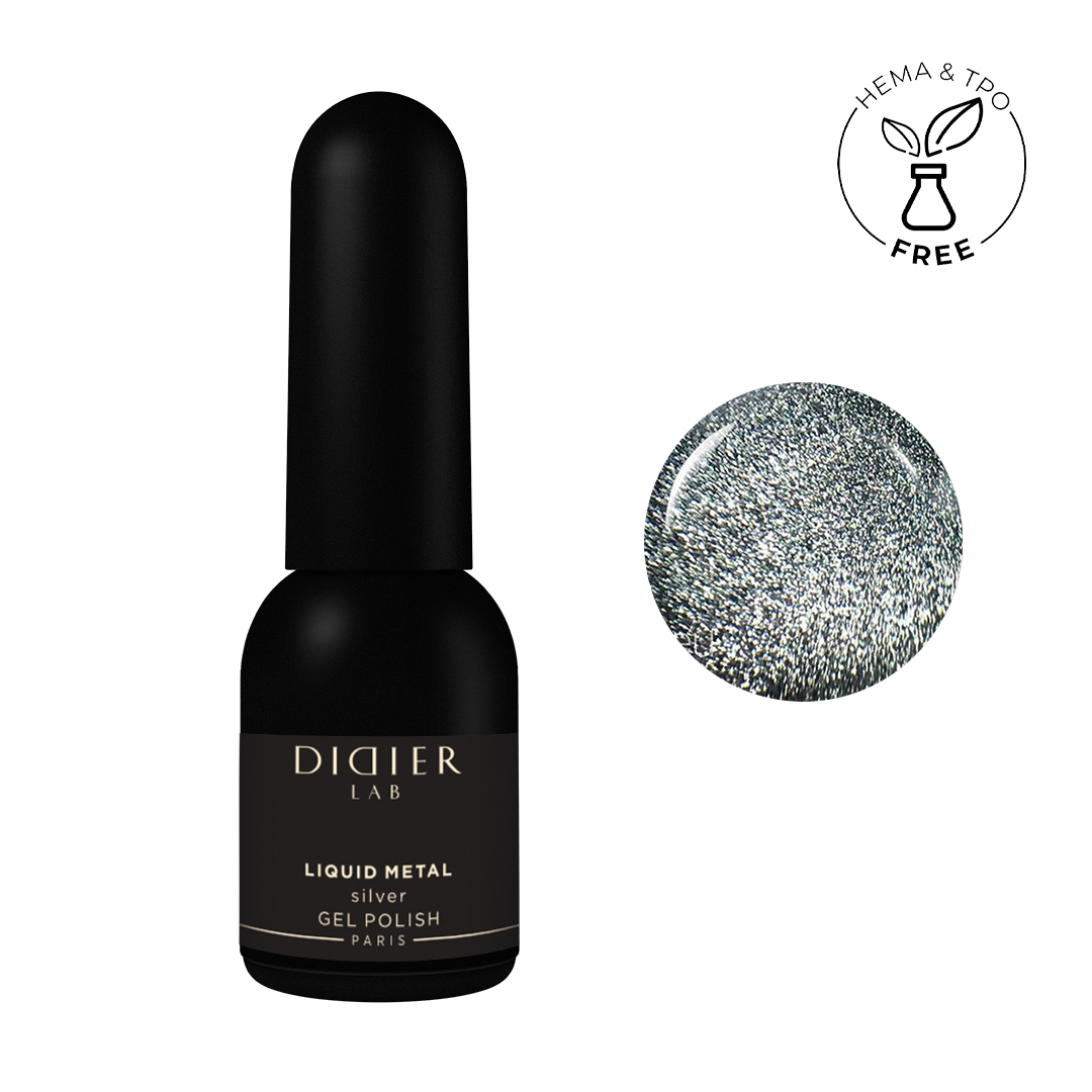 "Didier lab" trajni lak sa metalnim efektom "Liquid Metal", srebrni