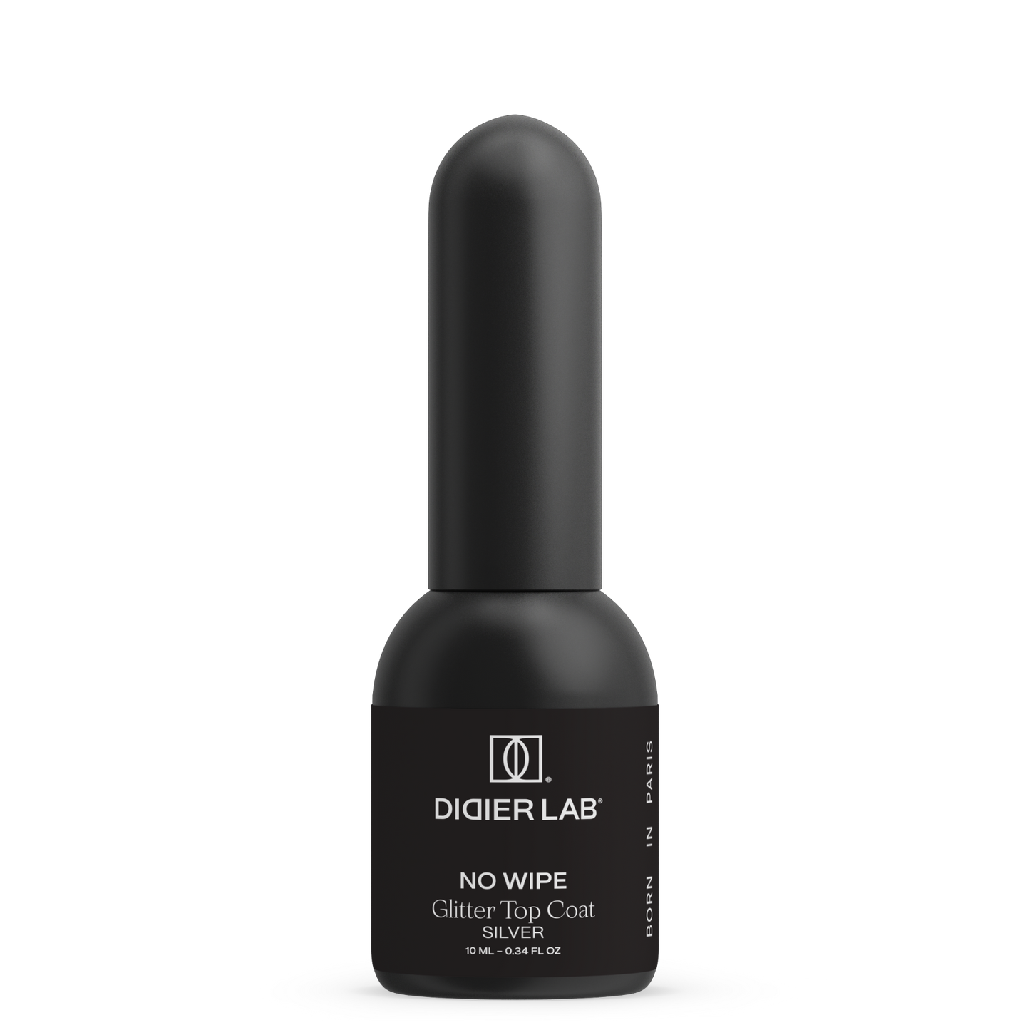 Top Coat Glitter No Wipe "Didier Lab", Silver, 10ml