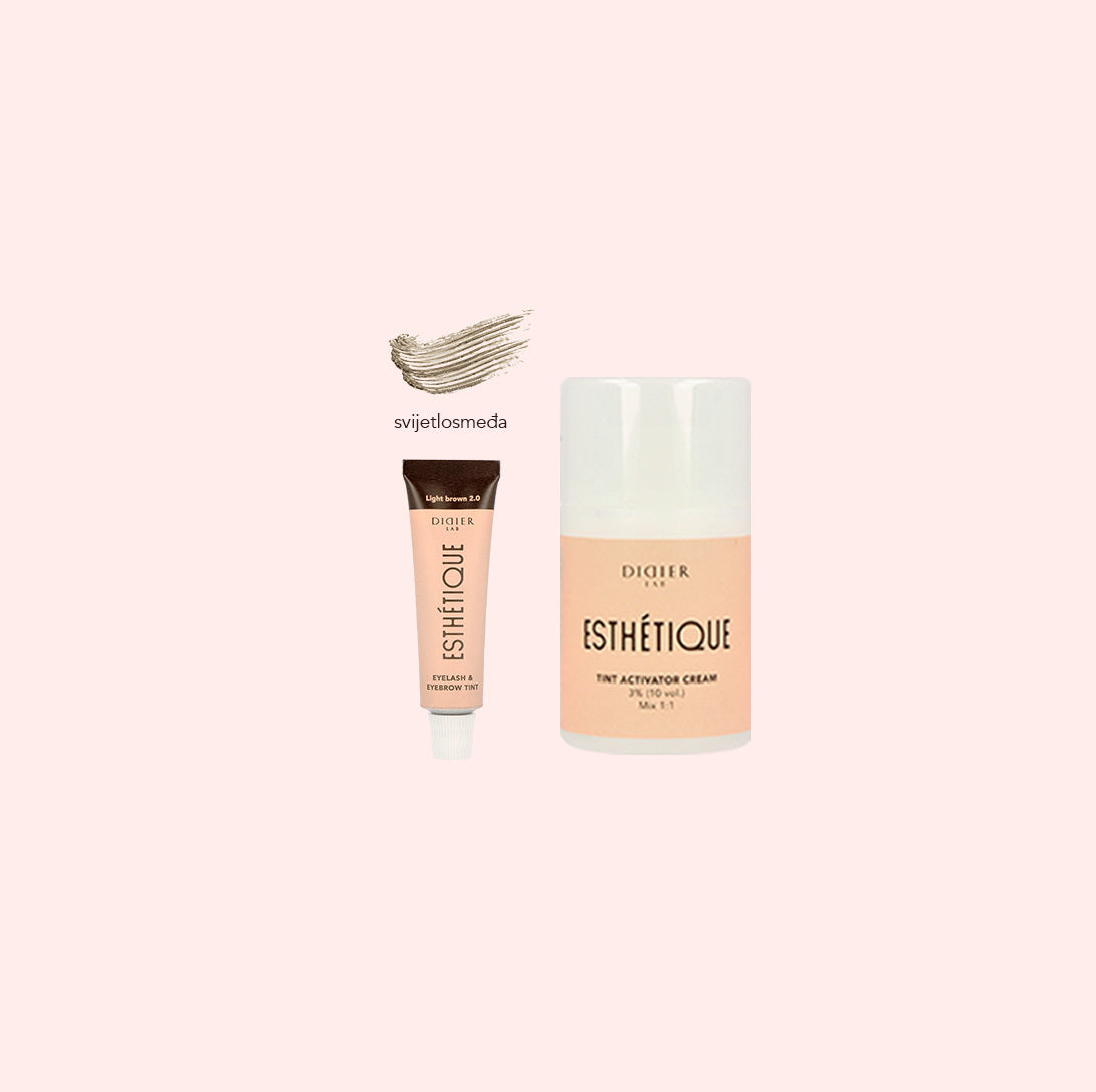 Didier Lab Esthétique Mini set za bojenje obrva, SVIJETLOSMEĐA