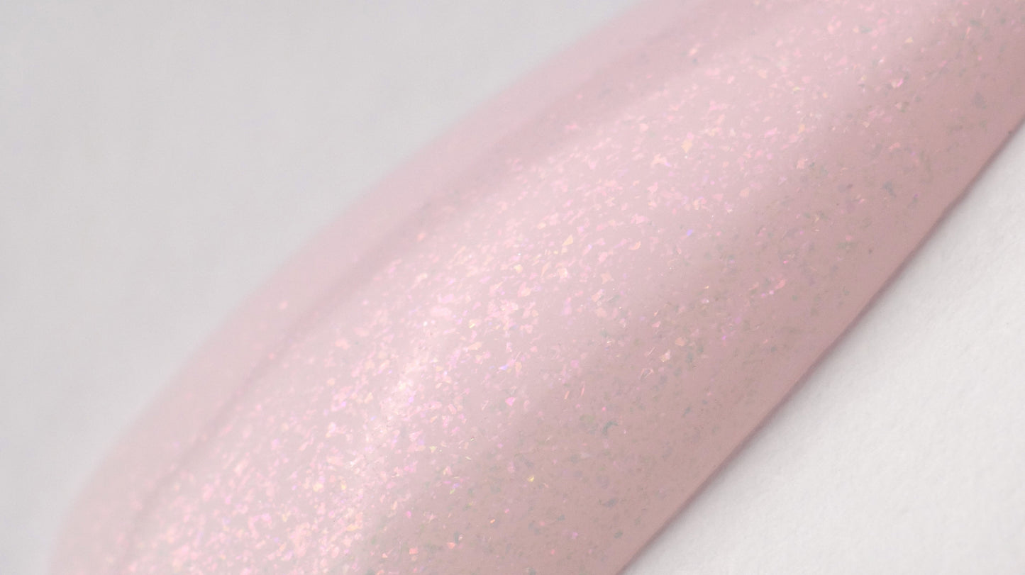 Top Coat Glitter No Wipe "Didier Lab", Pink, 10ml