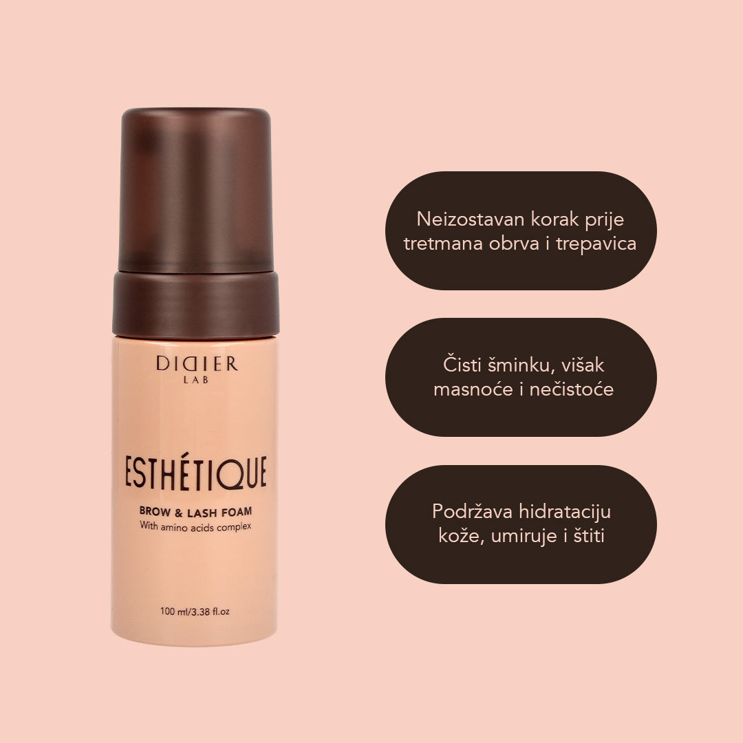 Pjena za čišćenje obrva i trepavica "Didier Lab" Esthétique, 100 ml, 1 kom