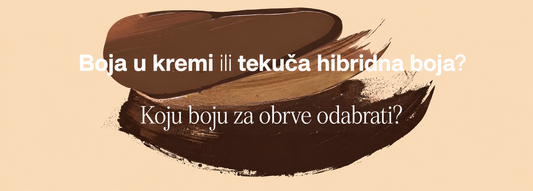 Boja u kremi ili tekuća hibridna boja? Koju boju za obrve odabrati?