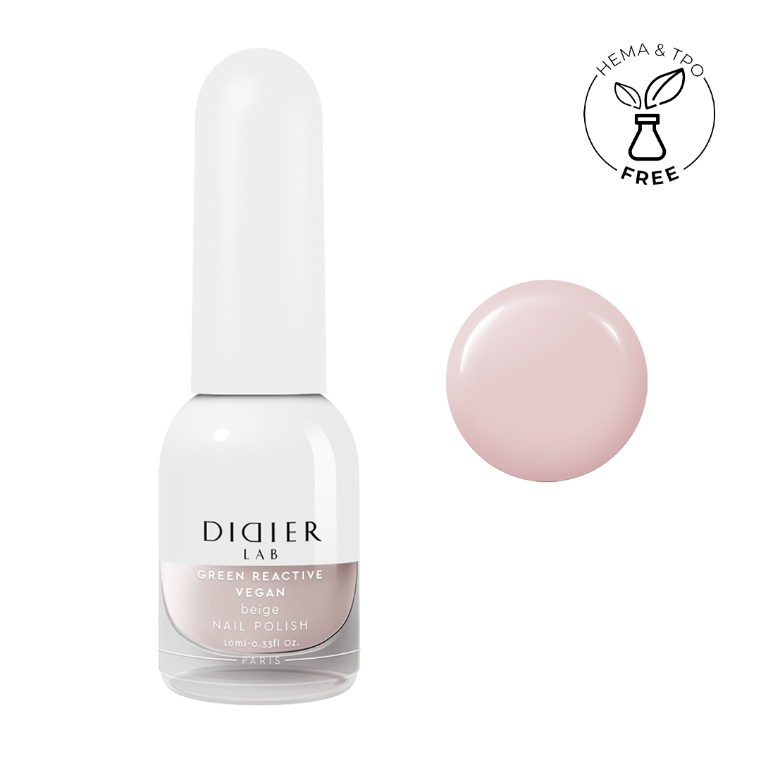 Green reactive, vegan lak za nokte "Didier Lab", beige, 10ml