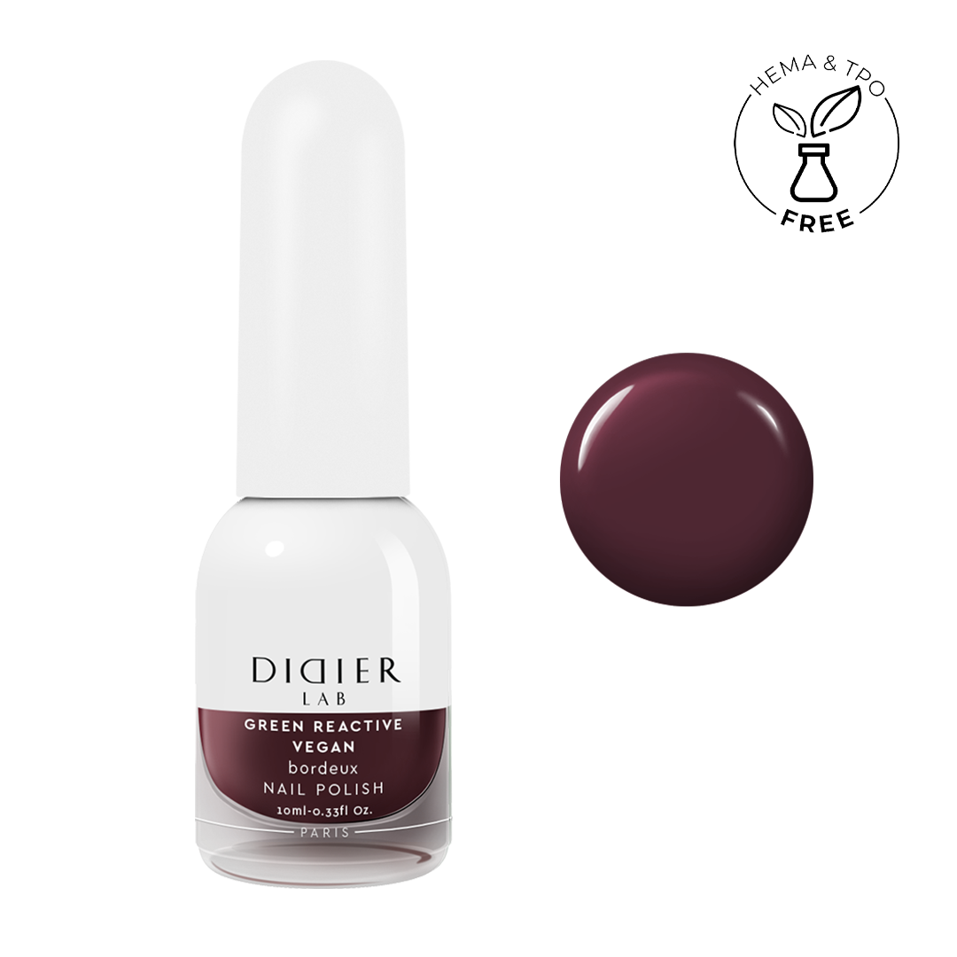Green reactive, vegan lak za nokte "Didier Lab", bordeux, 10ml