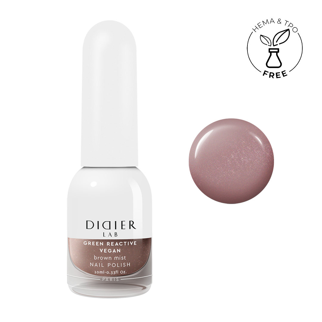 Green reactive, vegan lak za nokte "Didier Lab", brown mist, 10ml