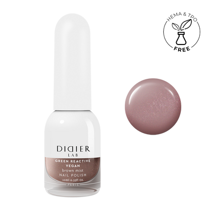 Green reactive, vegan lak za nokte "Didier Lab", brown mist, 10ml