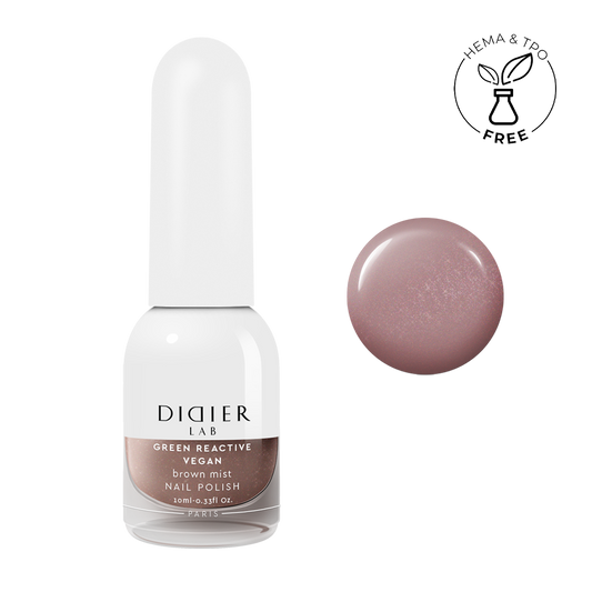 Green reactive, vegan lak za nokte "Didier Lab", brown mist, 10ml