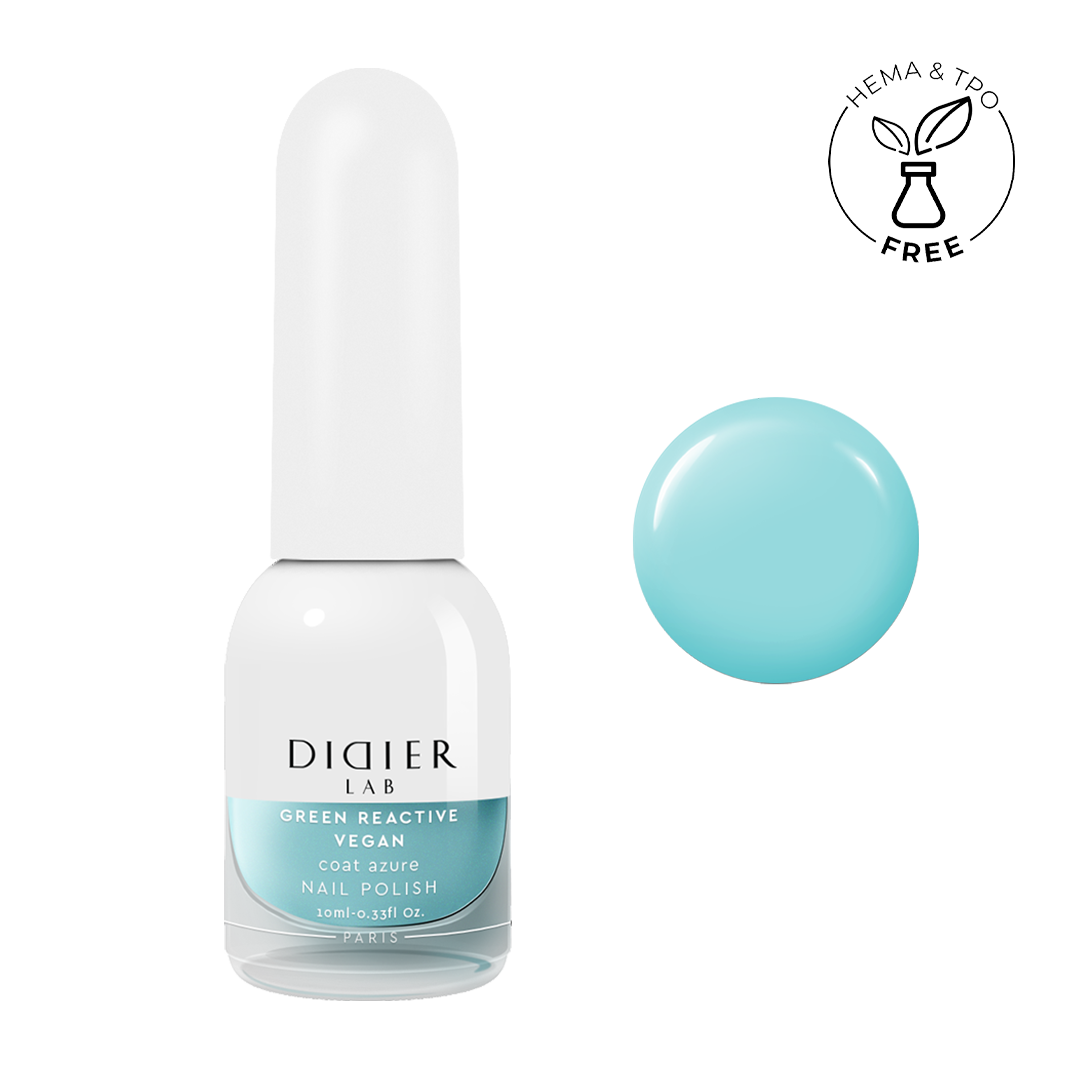 Green reactive, vegan lak za nokte "Didier Lab", coat azure, 10ml
