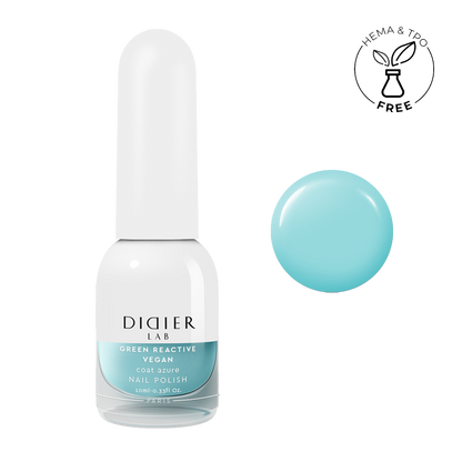 Green reactive, vegan lak za nokte "Didier Lab", coat azure, 10ml