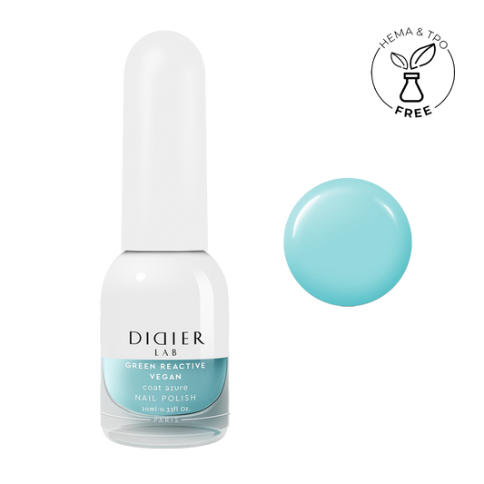 Green reactive, vegan lak za nokte "Didier Lab", coat azure, 10ml