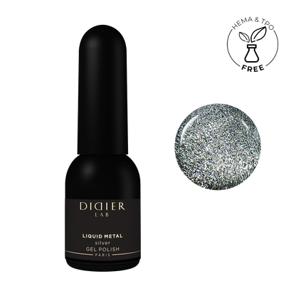 "Didier lab" trajni lak sa metalnim efektom "Liquid Metal", srebrni