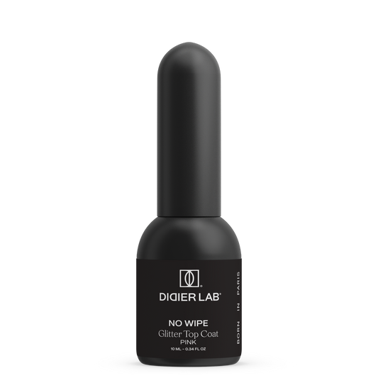 Top Coat Glitter No Wipe "Didier Lab", Pink, 10ml