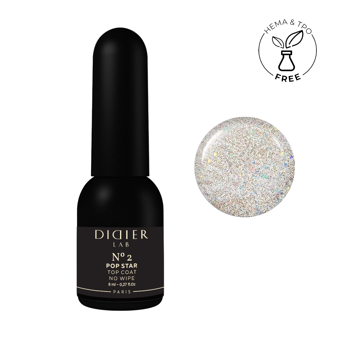 Top coat no wipe, "Didier Lab", Pop Star, No2
