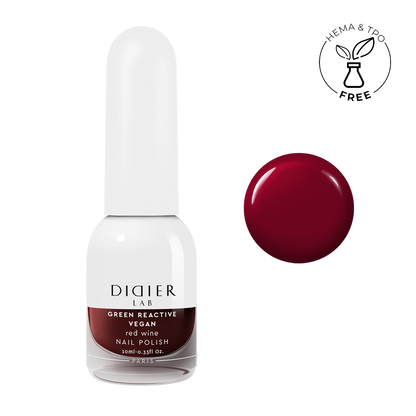 Green reactive, vegan lak za nokte "Didier Lab", red wine, 10ml