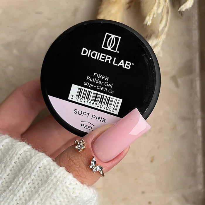 Fiber builder gel "Didier Lab", Soft Pink, 50gr