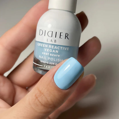 Green reactive, vegan lak za nokte "Didier Lab", coat azure, 10ml