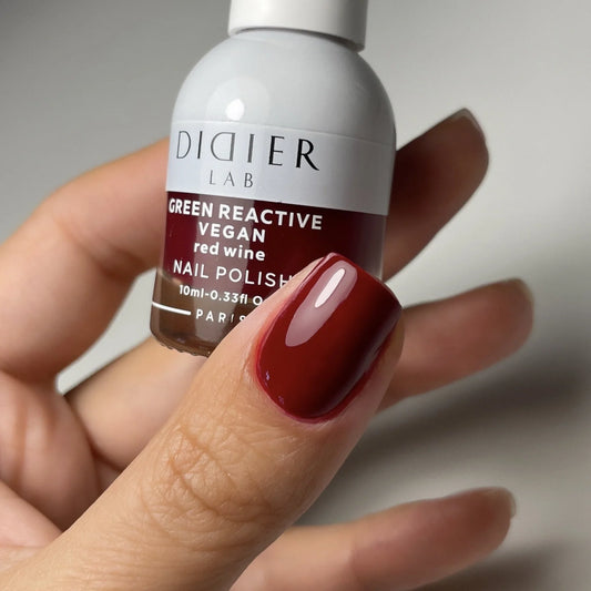 Green reactive, vegan lak za nokte "Didier Lab", red wine, 10ml