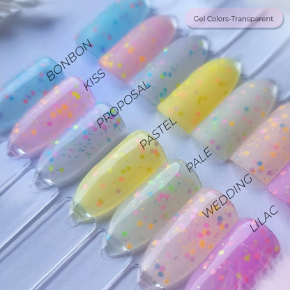 Gel lak ”Didier Lab” Confetti, Pastel