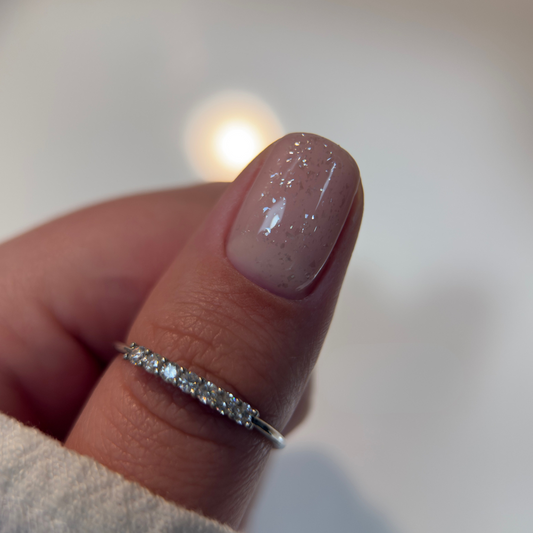 Top Coat Glitter No Wipe "Didier Lab", Silver, 10ml