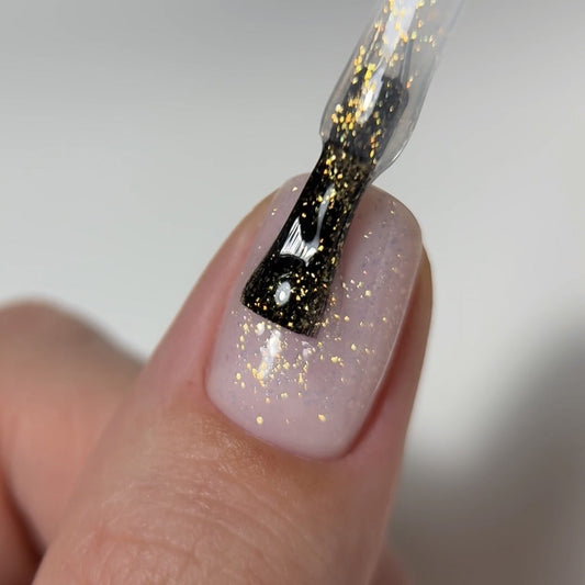 Top Coat Glitter No Wipe "Didier Lab", Gold, 10ml