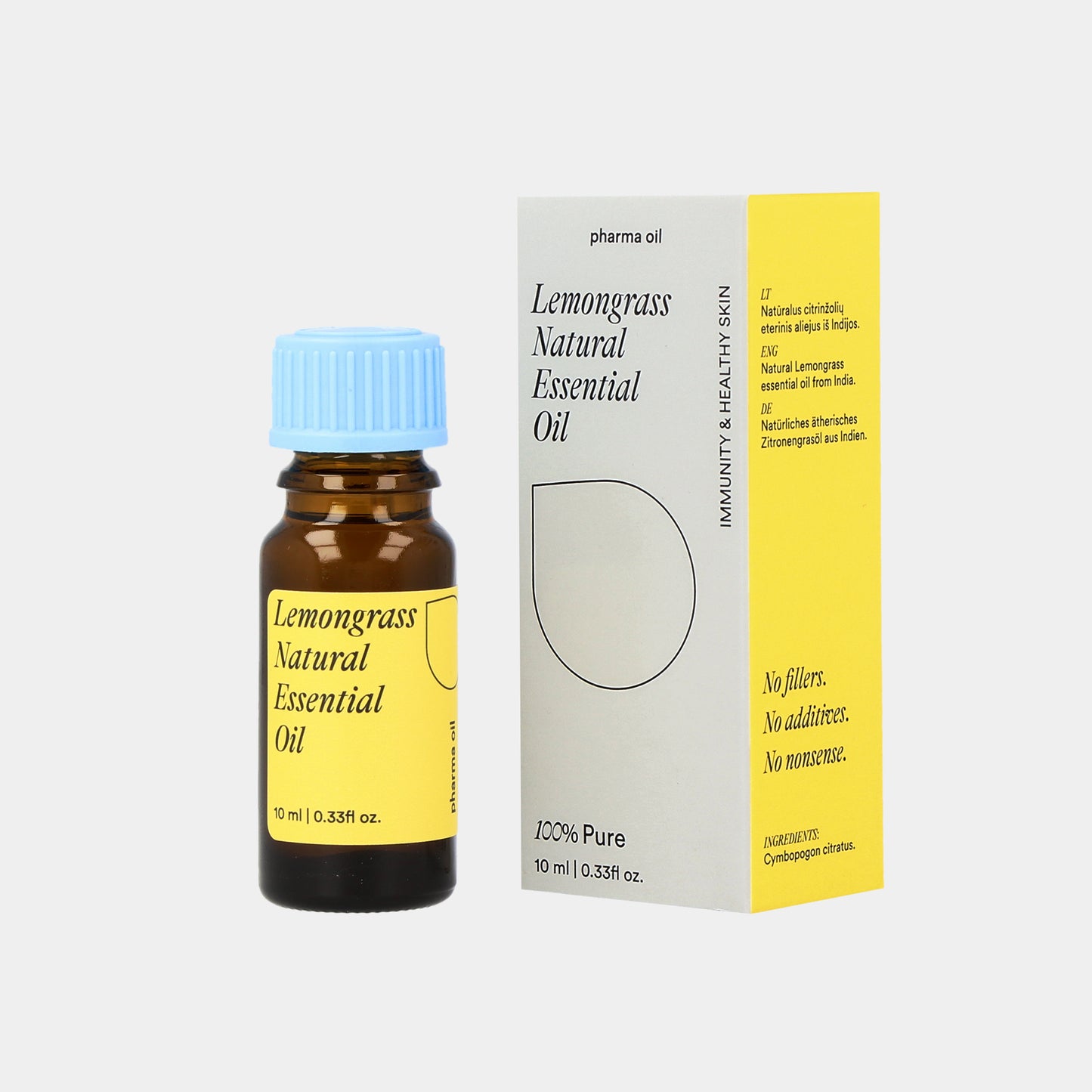 Eterično ulje limunske trave, prirodna aroma, za difuzore "Pharma Oil", 10ml, Aromaterapijsko ulje