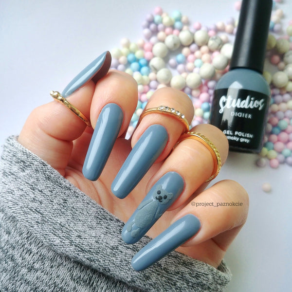 Hibridni gel lak za nokte Studios Didier - Smoky grey, 8ml