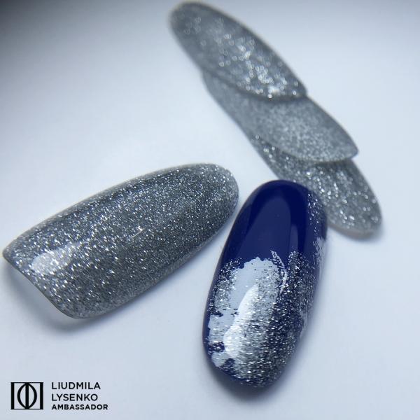 Set za manikuru sa polibazom Silver Glitter